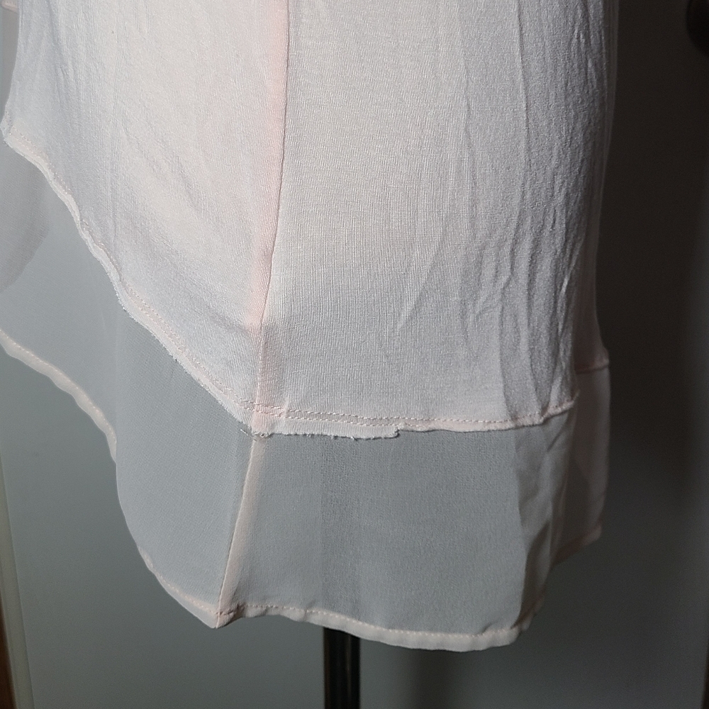🌸 Anthro Bordeaux Pink Chiffon Tank - Picture 8 of 16